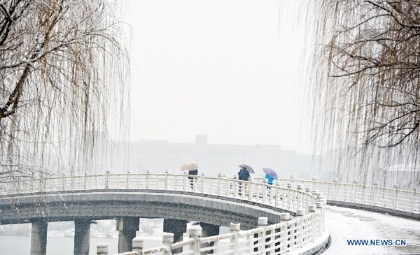 Snow hits Hefei, E China's Anhui province